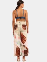 Boho Denim Set – 1 of 1 Stretch Patchwork Pleated Statement Ensemble - Image 11