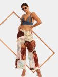 Boho Denim Set – 1 of 1 Stretch Patchwork Pleated Statement Ensemble