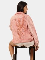 Levi’s Reworked Denim Jacket with Cyberglism Back Print & Hand Cudana Work - Image 21
