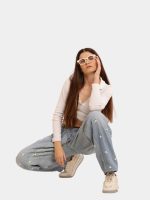 Ditsy Floral Embroidered Baggy Jeans - Image 5