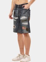 1 of 1 Patch & Distressed Reworked Denim Jorts - Image 7