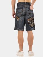 1 of 1 Patch & Distressed Reworked Denim Jorts - Image 3