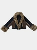 Frost Co-Ord Set – Canvas & Faux Fur Handcrafted Ensemble - Image 5