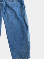 1 of 1 AW Reworked Narrative Denim Set – Unisex Upcycled Art Jacket & Wide Denim - Image 10