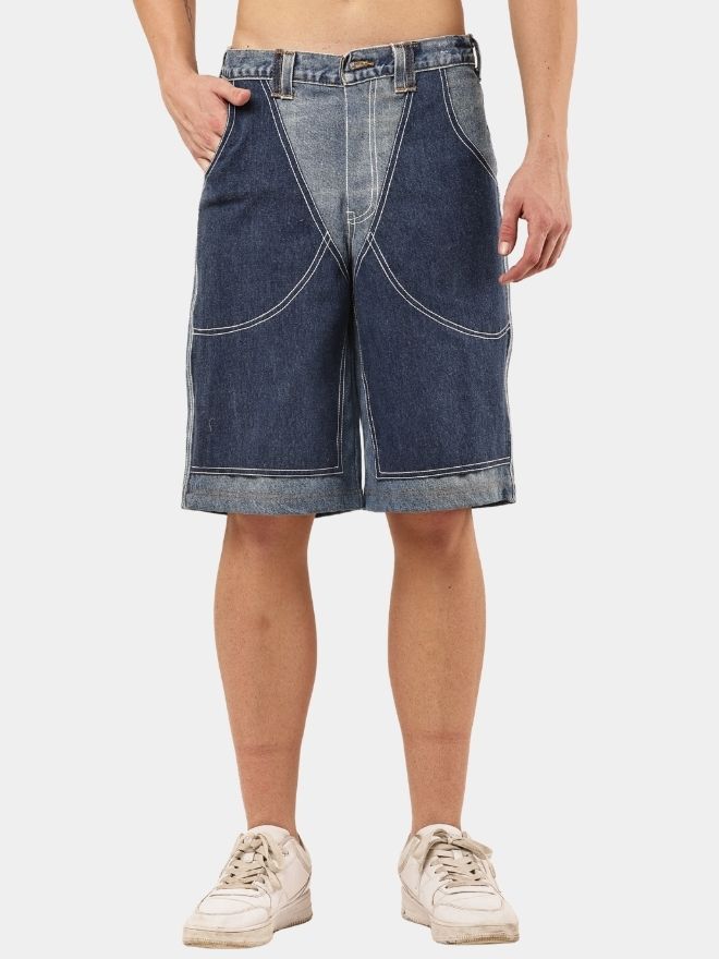 105 Custom Double Knee Denim Jorts - Image 1