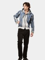 TWO-TONE REWORKED DENIM HOODED JACKET - Image 10