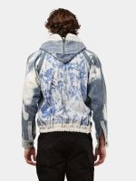 TWO-TONE REWORKED DENIM HOODED JACKET - Image 4