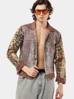 Reworked Embroidered Patchwork Jacket – Artisan Panel Design (S–L)