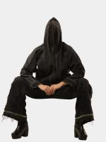 Neon Seam Reworked Vintage Denim Zip Jacket - Image 19