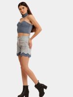 Blue Tonal Reworked Denim Co-Ord Set - Image 11