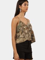 Upcycled Realtree Camouflage Crop Top – Vintage Reworked Strappy Cami - Image 6