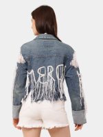Fray Denim Jacket (1 of a 1 ) - Image 8