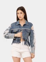 Fray Denim Jacket (1 of a 1 ) - Image 7