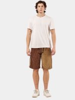 Reworked Corduroy Jorts – Beige Tonal Patchwork Shorts (Size 28–36) - Image 9