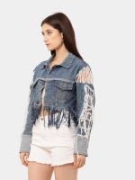 Fray Denim Jacket (1 of a 1 ) - Image 6