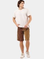 Reworked Corduroy Jorts – Beige Tonal Patchwork Shorts (Size 28–36) - Image 8