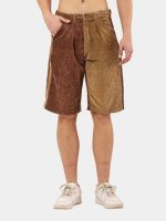 Reworked Corduroy Jorts – Beige Tonal Patchwork Shorts (Size 28–36) - Image 5