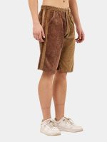 Reworked Corduroy Jorts – Beige Tonal Patchwork Shorts (Size 28–36) - Image 4