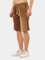 Reworked Corduroy Jorts – Beige Tonal Patchwork Shorts (Size 28–36) - Image 3