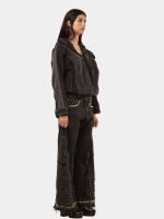 Neon Seam Reworked Vintage Denim Zip Jacket - Image 10