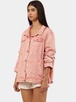 Levi’s Reworked Denim Jacket with Cyberglism Back Print & Hand Cudana Work - Image 9