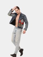 Japanese Nehru Collar Jacket – Upcycled Structured Statement Piece - Image 8