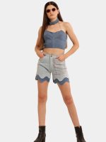 Blue Tonal Reworked Denim Co-Ord Set - Image 5