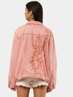 Levi’s Reworked Denim Jacket with Cyberglism Back Print & Hand Cudana Work - Image 6