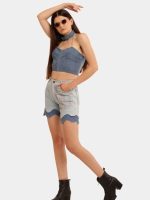 Blue Tonal Reworked Denim Co-Ord Set - Image 4