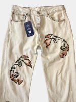 Reworked Off-White Levi’s 501 with Lion & Anchor Embroidery - Image 4