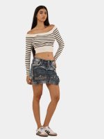 Miss Me Jeans Recrafted Mini Skirt