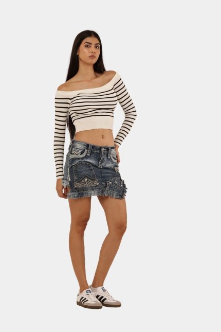 Miss Me Jeans Recrafted Mini Skirt