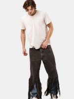 Reworked Levi’s Distressed Strip Hem Jeans – Layered Blue Denim Detail (Size 28–36) - Image 15