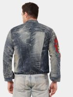 Japanese Nehru Collar Jacket – Upcycled Structured Statement Piece - Image 3