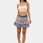Reconstructed Patchwork Tiered Mini Skirt