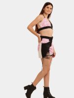 Pink Zebra Reworked Denim Summer Set - Image 7