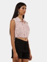 Upcycled Sleeveless Crop Shirt Top Bundle – Mixed Colors & Vintage Variations - Image 6