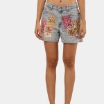 Reworked Vintage Levi’s Shorts with Hand-Embroidered & Bandana Patch Details