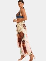 Boho Denim Set – 1 of 1 Stretch Patchwork Pleated Statement Ensemble - Image 9