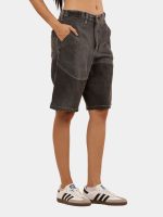 Heritage Reworked: Vintage Denim Jort with Tonal Black Panel - Image 5