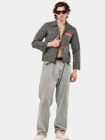 Striped Denim Workwear Jacket Shirt - Image 10