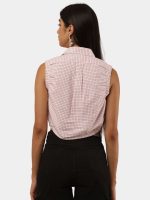 Upcycled Sleeveless Crop Shirt Top Bundle – Mixed Colors & Vintage Variations - Image 3