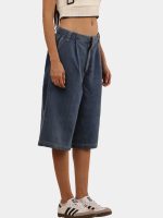 Reworked Carhartt Carpenter Jorts – Wide Leg Utility Denim Shorts - Image 7