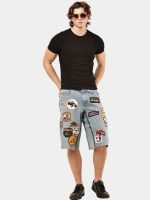 10F1 Crazy Patchwork Denim Jorts - Image 15
