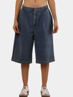 Reworked Carhartt Carpenter Jorts – Wide Leg Utility Denim Shorts - Image 5