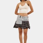 Upcycled Levi’s + Polo Re-Mix Denim Skirt — Authentic Vintage Fusion