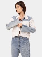 Reworked Wing Graphic Denim Jacket – Upcycled Deconstructed Patchwork - Image 6