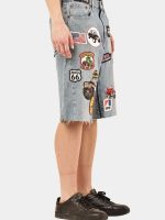 10F1 Crazy Patchwork Denim Jorts - Image 9