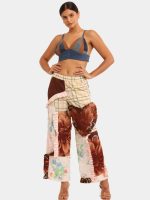 Boho Denim Set – 1 of 1 Stretch Patchwork Pleated Statement Ensemble - Image 8