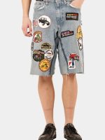 10F1 Crazy Patchwork Denim Jorts - Image 6